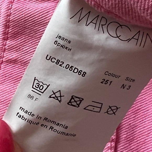 Marc Cain Gingham Pink/White Jeans N3/6 - Picture 2 of 16
